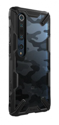 Husa de protectie Ringke Fusion X pentru Xiaomi Mi 10/Mi 10 Pro, Negru/Camuflaj